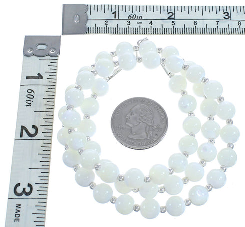 Genuine Mother Of Pearl Bead Necklace KX121006